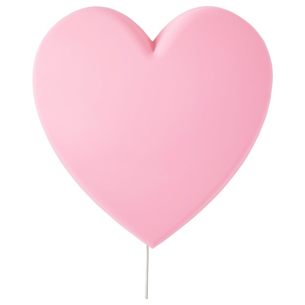 NIP IKEA UPPLYST LED Wall Lamp Heart Pink NEW